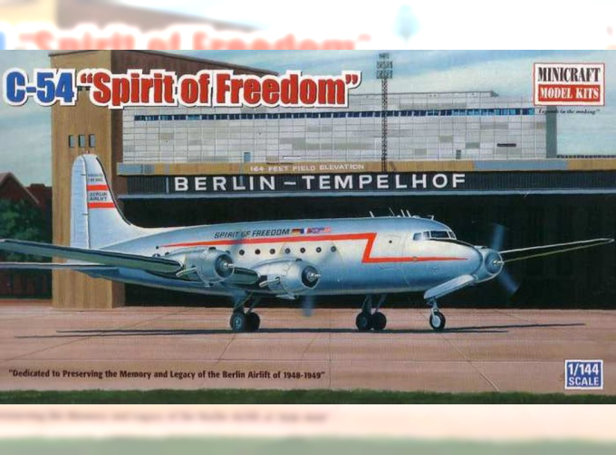 Сборная модель Американский пассажирский самолет Douglas C-54 Skymaster "Spirit of Freedom"