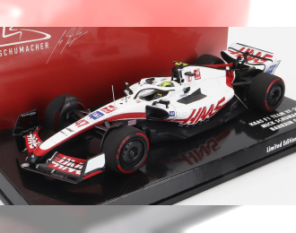 HAAS F1 Vf-22 Ferrari Team Haas N 47 Bahrain Gp 2022 Mick Schumacher, White Black Red