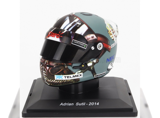 HELMET F1 Casco - Sauber C33 Ferrari N99 Season (2014) Adrian Sutil, Grey Black