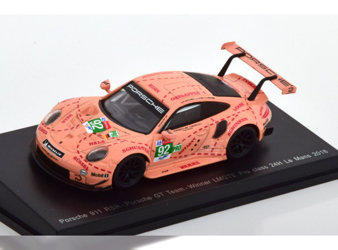 PORSCHE 911 (991) RSR Winner LMGTE Pro Class 24h Le Mans, Christensen/Estre/Vanthoor (2018), Pink Pig Tribute