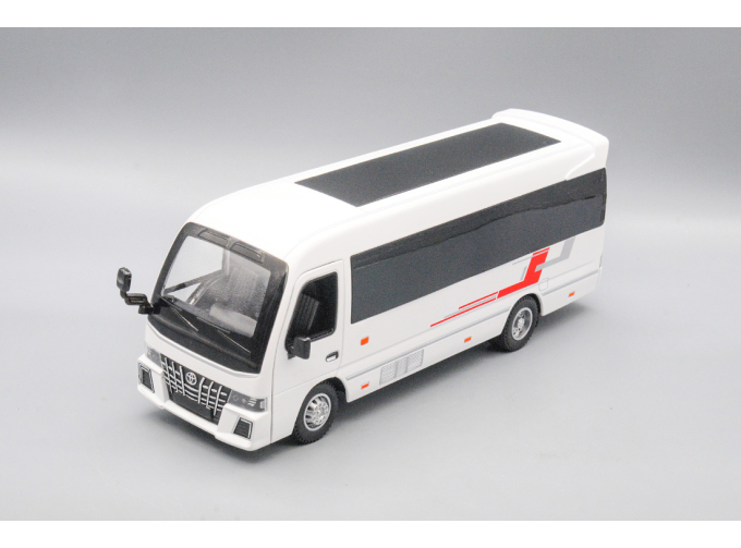 TOYOTA Coaster, белый, 23 см
