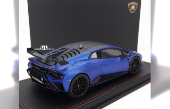 LAMBORGHINI Huracan Sto Lp640-2 (2021) - Con Vetrina - With Showcase, Blu Aegeus - Matt Blue