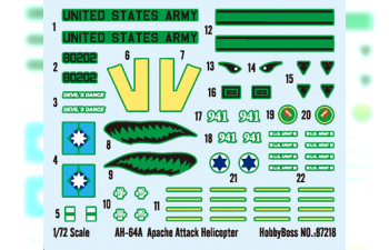 Сборная модель Вертолет AH-64A Apache (ВВС США)