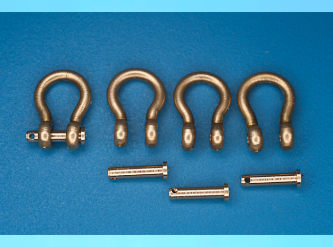 Shackles (4 pcs) Used in different military vehicles drawing and dimensions