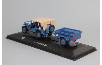 JEEP Willys CJ-2A с прицепом, blue