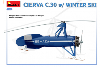 Сборная модель Вертолёт CIERVA C.30 w/ WINTER SKI