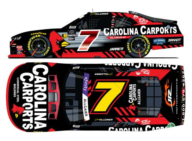 Chevrolet #7 Justin Allgaier* Carolina Carports*, various 2025