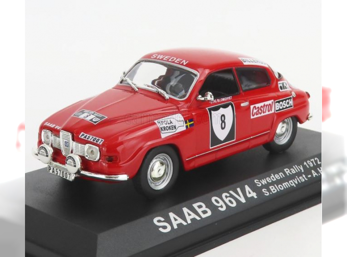 SAAB 96 V4 Sweden Rally 1972 S.Blomqvist - A.Hertz, red