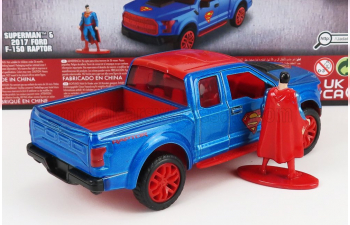 FORD F-150 Raptor Pick-up With Superman Figure 2018, Red Blue