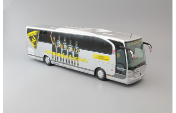 MERCEDES-BENZ Travego Bus Alemannia Aachen, silver / yellow