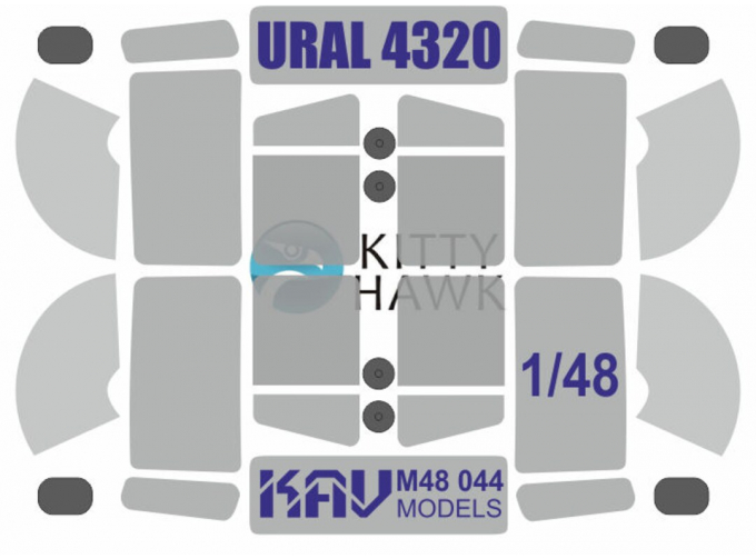 Маска окрасочная Paint Mask for Ural 4320/APA-5D (Kitty Hawk)