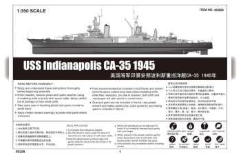 Сборная модель Корабль USS Indianapolis CA-35 1945