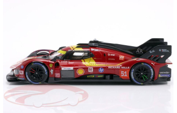 FERRARI 499P 3.0L Turbo V6 #51 Pier Guidi/Calado/Giovinazzi 3rd 24h Le Mans (2025), red/yellow