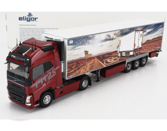 VOLVO Fh4 750 Truck Semi-frigo Route 66 Gt Transports (2021), Red Met