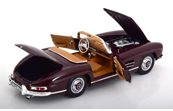 MERCEDES-BENZ 300 SL Roadster with removable Hardtop (1957), dark red