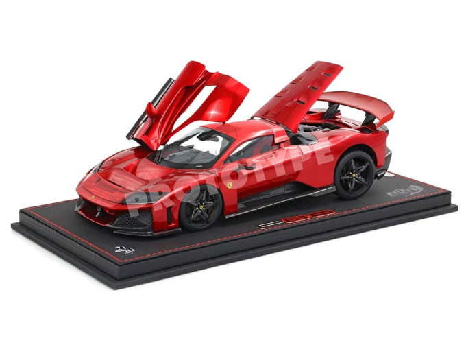 FERRARI F80 carbon rims CON VETRINA - WITH SHOWCASE (2024), red