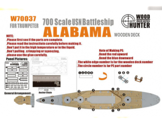 Набор деталей WWII USS Alabama (Trumpeter 05762)