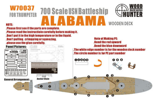 Набор деталей WWII USS Alabama (Trumpeter 05762)