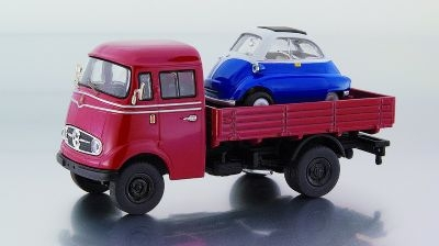 MERCEDES-BENZ L319 pick-up/ BMW Isetta - BMW-Service, red