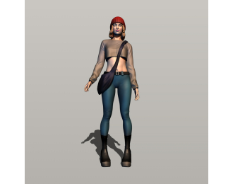 Фигура Студентка 1 (масштаб 1:24), окрашенная