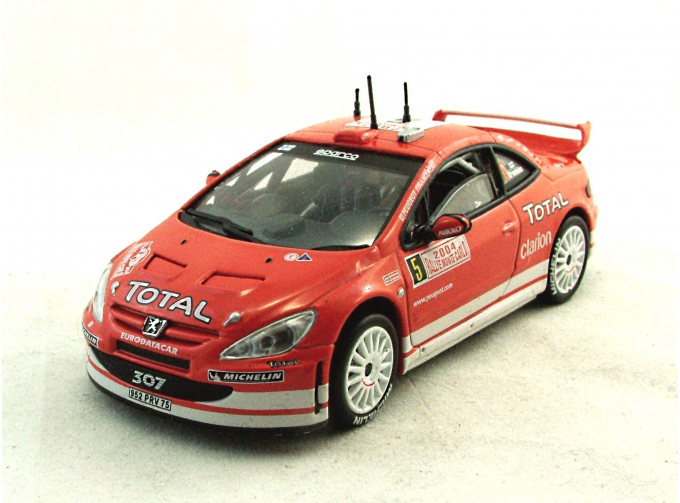 PEUGEOT 307 WRC #5 Gronholm Rally Monte-Carlo (2004), red