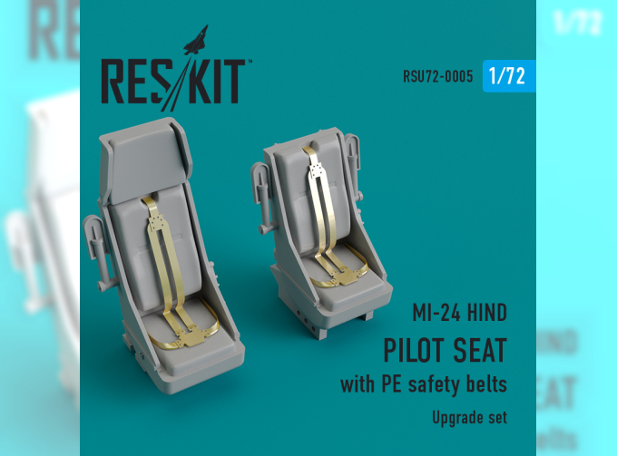 MI-24 hind. Pilot seat with PE safety belts