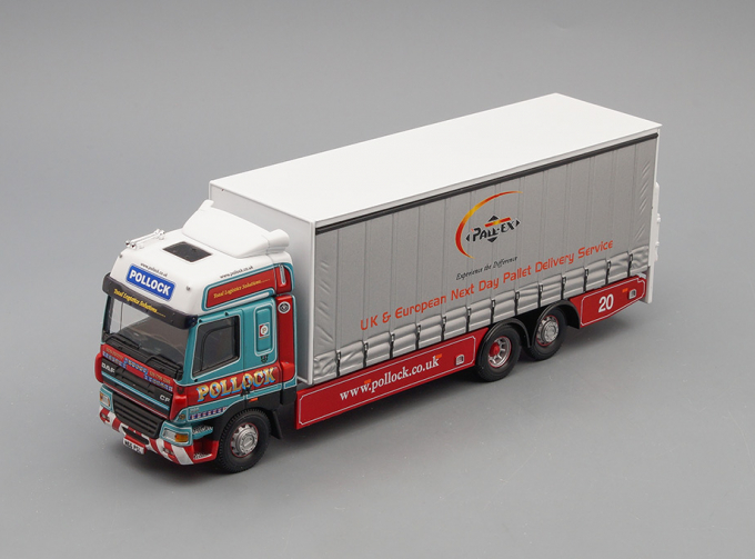 DAF CF Curtainside Lorry - Pollock (Scotrans), silver / red