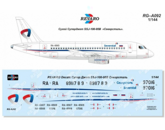 Декаль Сухой Суперджет SSJ–100–95B Северсталь