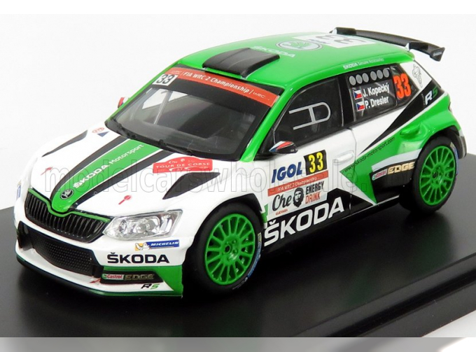 SKODA Fabia Iii R5 Che Guevara Energy Drink №33 Rally Tour De Corse (2017) J.Kopecky - P.Dresler, Green White