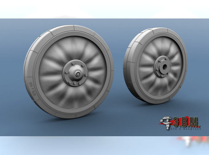 Опорные катки для модели гусеничного тягача МТ-ЛБ (Тип 1)