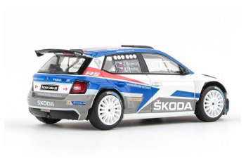 SKODA Fabia Iii R5 Skoda Motorsport Design Cs №0 Rally (2015) Jan Kopecky - Pavel Dresler, White Blue