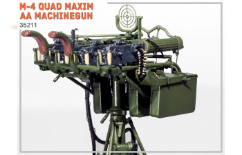 Сборная модель Счетверенный зенитный пулемет "Максим" M-4 QUAD MAXIM AA MACHINEGUN