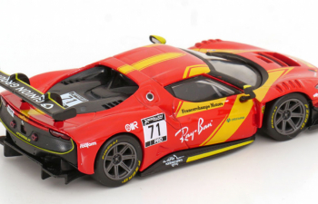 FERRARI 296 Gt3 3.0l Twin Turbo V6 N 71 Racing (2023), Red Yellow