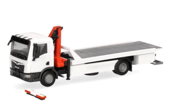 Сборная модель платформенный эвакуатор MAN TGL с краном