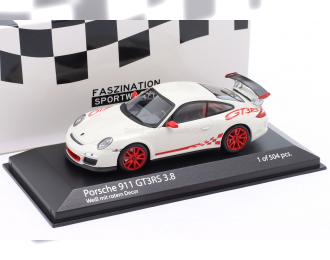 PORSCHE 911 997-2 Gt3 Rs 3.8 Coupe (2009) - Red Wheels, White