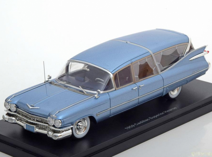 CADILLAC S&S Superior Hearse (1959), metallic light blue