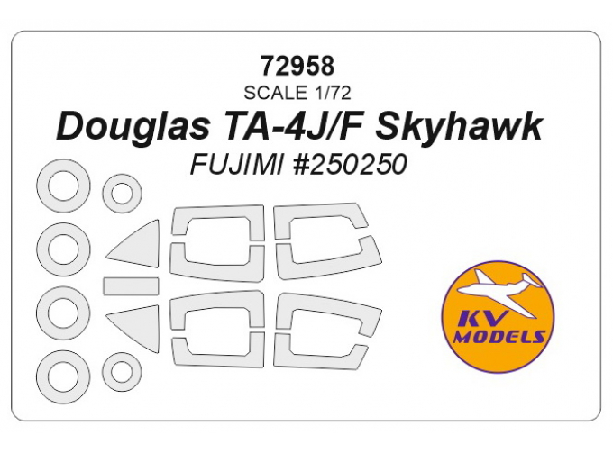 Маска окрасочная для Douglas TA-4J/F Skyhawk (Fujimi #250250)