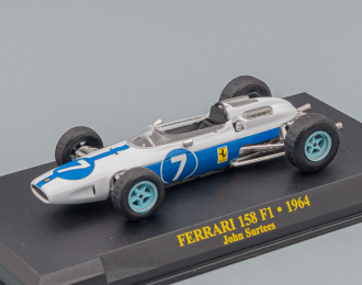 FERRARI F1 158 Team N.a.r.t. N 7 World Champion Season (1964) John Surtees, White Blue