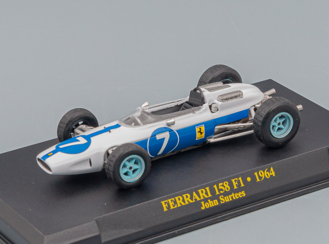 FERRARI F1 158 Team N.a.r.t. N 7 World Champion Season (1964) John Surtees, White Blue