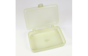 Прозрачный синий ящик для хранения инструментов 27.5х18х5.5см