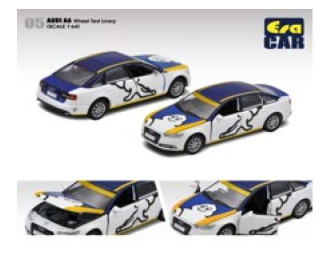 Audi A6 England *Wheel Test Livery*, blue / white