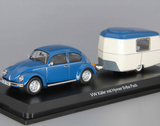 VOLKSWAGEN Beetle 1200 с прицепом-дачей Eriba Puck Camping (1972), blue