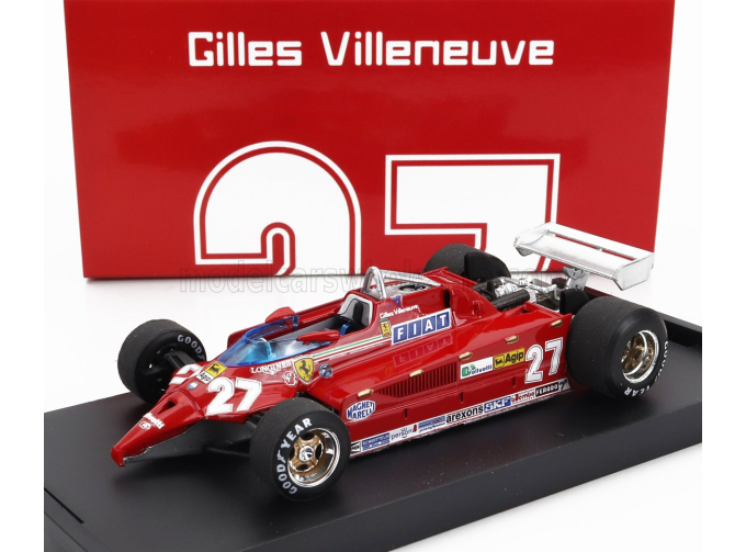 FERRARI F1 126ck Turbo N 27 Istrana Airport Duel With F104 Airplane (1981) Gilles Villeneuve, Red