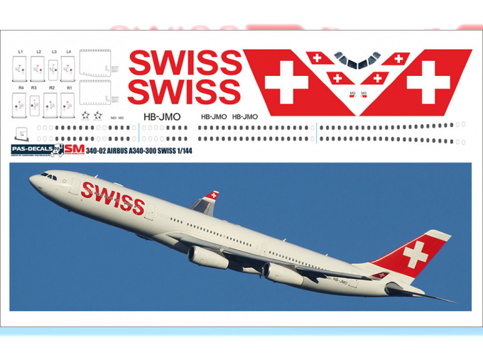 Декаль на Аirbus A340 SWISS