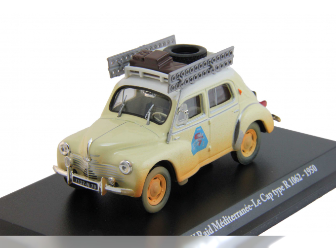 RENAULT 4 CV Raid Méditerranée-Le Cap R 1062 de 1950, серия Renault 4 CV 5, белый