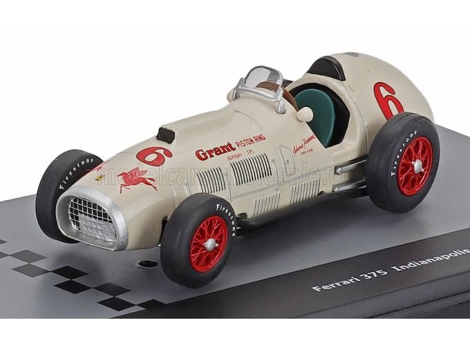 FERRARI F1 375 Indy №6 Indianapolis 500 Gp Johnnie Parson - Con Vetrina - With Showcase (1952), beige