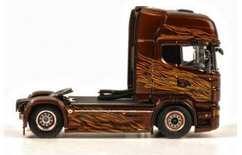 SCANIA R Topline Single truck, Premium Line 1:50, коричневый