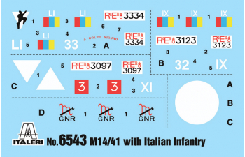 Сборная модель Танк CARRO ARMATO M14/41 I SERIE with ITALIAN