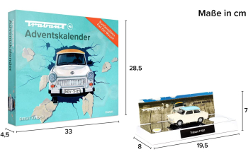 Сборная модель Trabant P 601, beige / blue