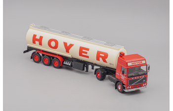 VOLVO F12 Citerne HOYER, red / beige
